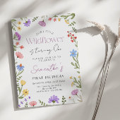 Onze kleine Wildflower Meisje 1e Verjaardag Kaart