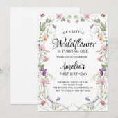 Onze kleine Wildflower meisje verjaardag Kaart (Voorkant / Achterkant)