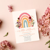 Onze kleine Wildflower Regenboog Meisje 1e Verjaar Kaart