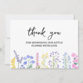 Onze kleine Wildflower Spring Garden Party Bedankkaart (Voorkant)