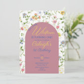 Onze kleine Wildflower uitnodiging (Staand voorkant)