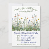 Onze kleine Wildflower verjaardagsfeestje Kaart (Voorkant)