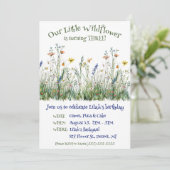 Onze kleine Wildflower verjaardagsfeestje Kaart (Staand voorkant)