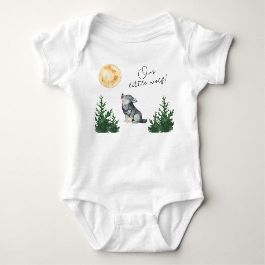 Onze Kleine Wolf Baby Shower Romper (Voorkant)