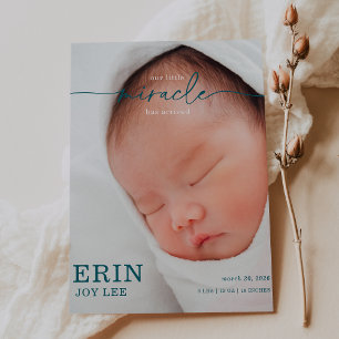 Onze Kleine Wonder Baby Aankondigingskaart