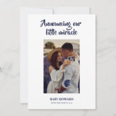 Onze kleine wonder foto zwangerschap aankondiging (Voorkant)