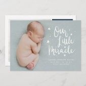 Onze kleine wonderbaarlijke geboorte aankondiging (Voorkant / Achterkant)