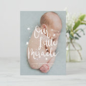 Onze kleine wondersterren geboorte aankondiging (Staand voorkant)