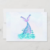 Onze kleine zeemeermin 4th verjaardagsfeestfoto kaart (Achterkant)