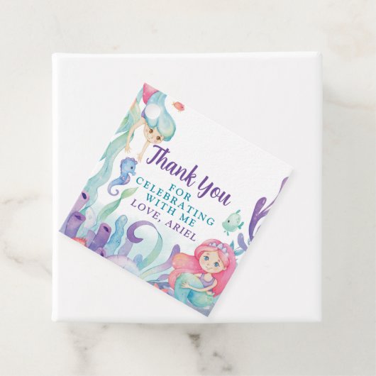 Onze kleine zeemeermin dank u bedankjes labels (In situ)