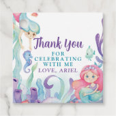 Onze kleine zeemeermin dank u bedankjes labels (Voorkant)