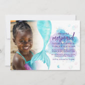 Onze Kleine Zeemeermin Foto Verjaardagsfeest Uitno Kaart (Voorkant)