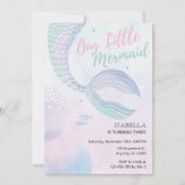 Onze kleine zeemeermin magische verjaardagsfeestje kaart (Voorkant)