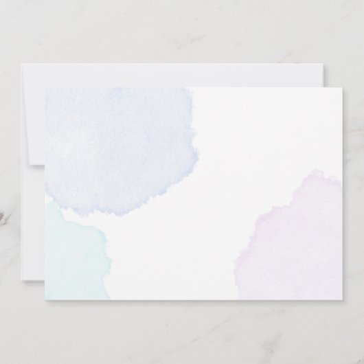 Onze Kleine Zeemeermin Meisje 1e Verjaardag Party  Kaart (Achterkant)