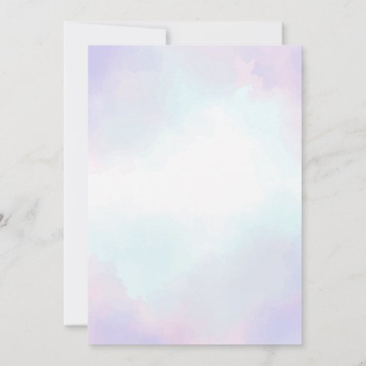 Onze Kleine Zeemeermin Meisje 3e Verjaardagsfeest Kaart (Achterkant)