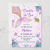 Onze kleine zeemeermin ONEder Het Zee 1e Verjaarda Kaart (Voorkant)