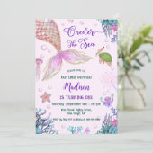 Onze kleine zeemeermin ONEder Het Zee 1e Verjaarda Kaart (Staand voorkant)