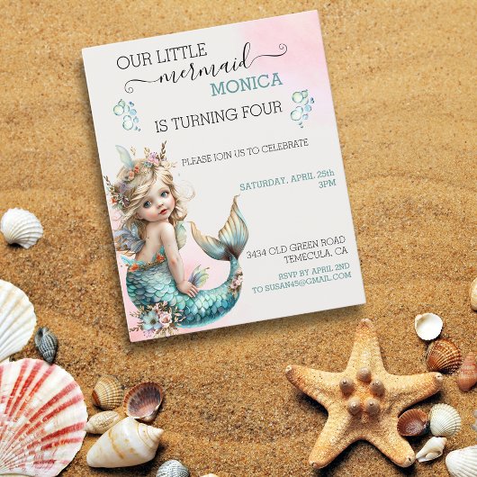 Onze kleine zeemeermin verjaardag