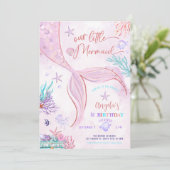 Onze kleine zeemeermin verjaardag kaart (Staand voorkant)