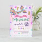 Onze kleine zeemeermin verjaardag kaart (Staand voorkant)