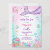 Onze kleine zeemeermin verjaardag kaart (Voorkant)