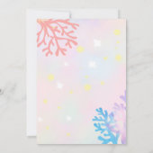 Onze kleine zeemeermin! Verjaardag onder zee Kaart (Achterkant)