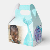 Onze kleine zeemeermin verjaardagsfeestje gunstbox bedankdoosjes (Voorkant Zijde)