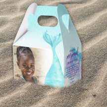 Onze kleine zeemeermin verjaardagsfeestje gunstbox