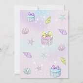 Onze kleine zeemeermin verjaardagsfeestuitnodiging kaart (Achterkant)