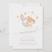 Onze Kleine Zeemeermin Zee Meisjes Boho Verjaardag Kaart (Voorkant)