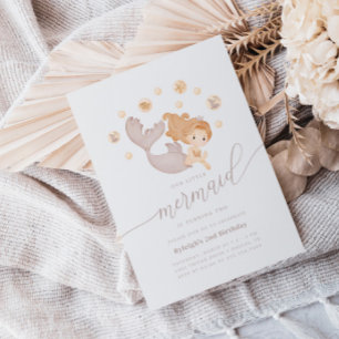 Onze Kleine Zeemeermin Zee Meisjes Boho Verjaardag Kaart