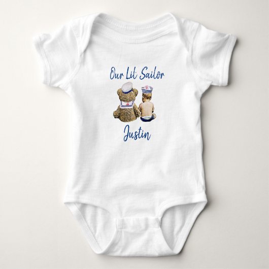Onze Kleine Zeiler Persoonlijke Baby Jongen Romper (Voorkant)
