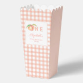 Onze kleine zoete perzik is één Baby eerste verjaa Bedankdoosjes (Achterkant)