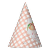 Onze kleine zoete perzik is één Baby eerste verjaa Feesthoedjes (Links)