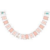 Onze kleine zoete perzik is één Baby eerste verjaa Vlaggetjes (Alle)