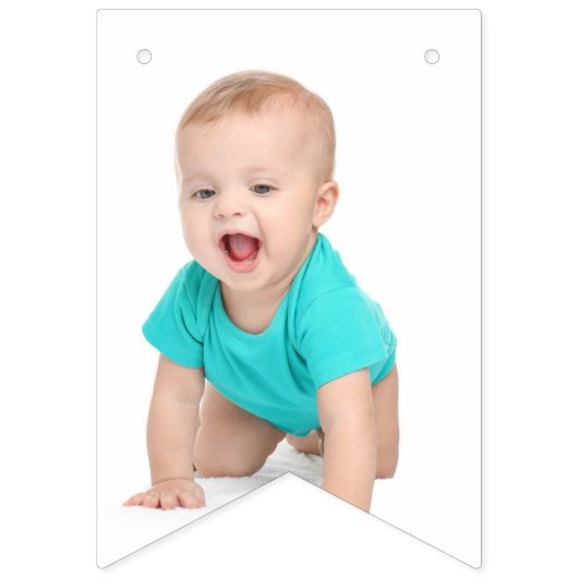 Onze kleine zoete perzik is één Baby eerste verjaa Vlaggetjes (Eerste vlag)