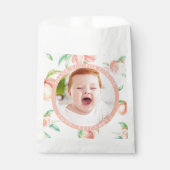 Onze kleine zoete perzik is een meisje eerste verj bedankzakje (Voorkant)