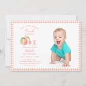 Onze kleine zoete perzik is een verjaardag Baby fo Kaart (Voorkant)