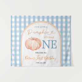 Onze Kleine Zoete Pompoen 1e Verjaardag Welkom Wandkleed