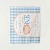 Onze Kleine Zoete Pompoen 1e Verjaardag Welkom Wandkleed (Voorkant)