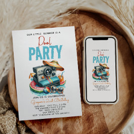 Onze kleine zomer is poolparty 2e verjaardag kaart