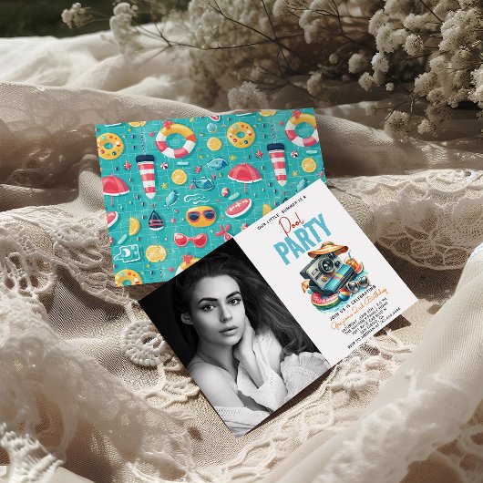 Onze kleine zomer is poolparty 2e verjaardag kaart