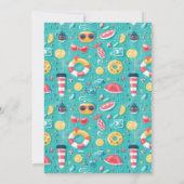 Onze kleine zomer is poolparty 2e verjaardag kaart (Achterkant)