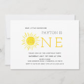 Onze kleine zon eerste verjaardagsfeestje kaart (Voorkant)