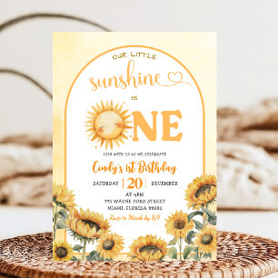 Onze kleine zon is een zomerthema eerste verjaarda kaart