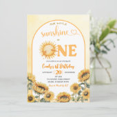 Onze kleine zon is een zomerthema eerste verjaarda kaart (Staand voorkant)