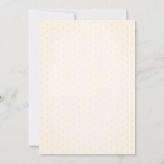 Onze kleine zon, zon, gele Stippen uitnodiging (Achterkant)