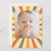 Onze kleine zon zon retro minimale 1e verjaardag kaart (Achterkant)