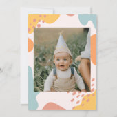 Onze kleine zon zon retro minimale 1e verjaardag kaart (Achterkant)