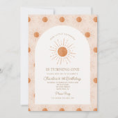 Onze kleine zon zon retro minimale 1e verjaardag kaart (Voorkant)